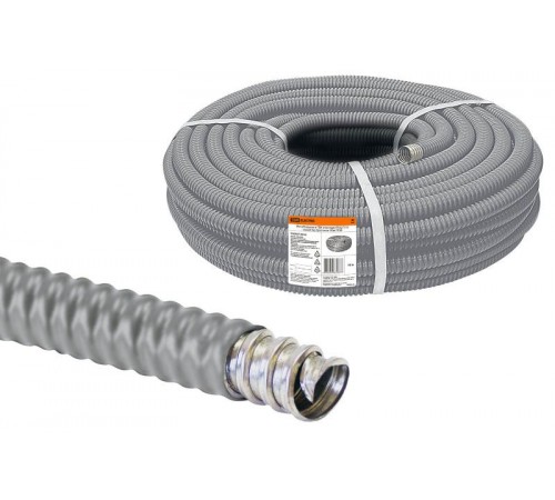 Металлорукав в ПВХ-изоляции Р3-Ц-П 10 серый без протяжки (50м)  SQ0407-0410  TDM