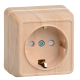 ОКТАВА сосна Розетка 1-местная О/У c/з со шторками 16А РСш20-3-ОС  ERO14-K03-16-DC  GENERICA