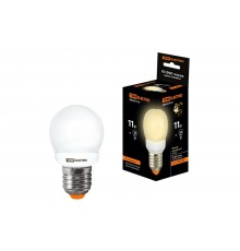 Лампа энергосберегающая КЛЛ  11Вт Е27 827 шарообразная G45  SQ0323-0157  TDM