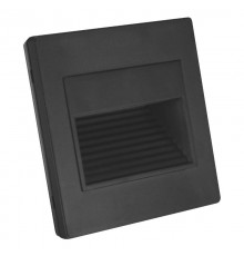 Светильник светодиодный встраиваемый DK3050-BK в стену, IP20, LED 3000, 1Вт, черный пластик  DK3050-BK  DENKIRS