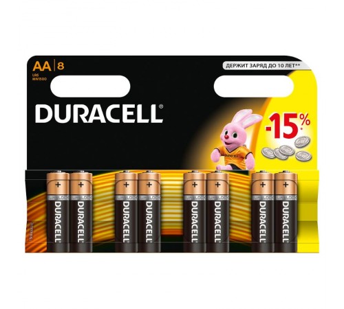 Элемент питания Duracell LR6-8BL BASIC  C0037387  Duracell