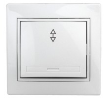 1-103-01 Intro Переключатель, 10А-250В, IP20, СУ, Plano, белый  Б0027599  Intro