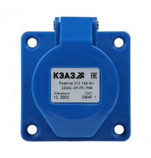 Розетка 313-16А-6h-220AC-2P+PE-IP44  229455  КЭАЗ