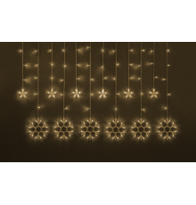 Гирлянда  95 005 NGF-D032-01 (бахрома звезды и снежинки WW 2.5*1м IP20)  95005  Navigator