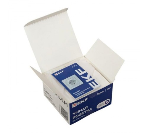 Умная розетка Стокгольм 1-местная 16А белый Zigbee  СonnectRCS-ST16-WD-ZBEKF