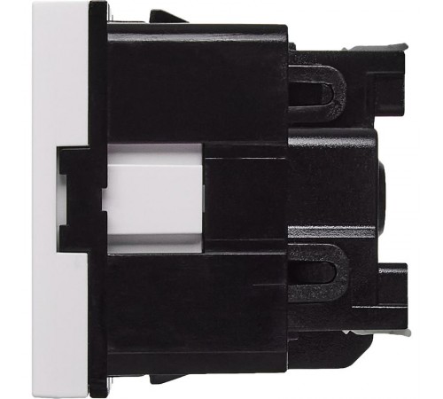 Розетка с заземлением, безвинтовые зажимы - без шторок 16А 250В - 90°- 2 модуля - белый  4521054  Daccord