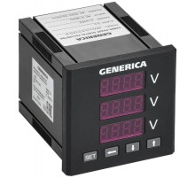 Вольтметр цифровой щитовой трехфазный 72х72мм LED  IDV11-5-3-0-LED-G  GENERICA