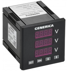 Вольтметр цифровой щитовой трехфазный 72х72мм LED  IDV11-5-3-0-LED-G  GENERICA