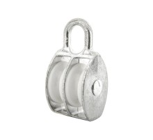 Блок для троса двойной оцинк. (нейлон.шкив) 40мм (1 шт) - ярлык ( 0,202 кг)  112732  Tech-KREP