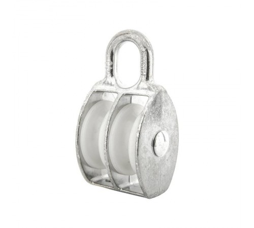 Блок для троса двойной оцинк. (нейлон.шкив) 40мм (1 шт) - ярлык ( 0,202 кг)  112732  Tech-KREP
