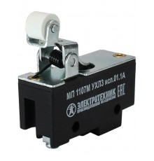 МП 1107М УХЛ3 исп.01.1А, 2-х пол., 10А, 660В, 1з+1р, IP00, рычаг с роликом, базовый, винт, микровыключатель (ЭТ)  ET523361  Электротехник