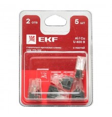 Строительно-монтажная клемма СМК 773-102 2 отверстия 1,0-2,5мм2 блистер (5шт.) PROxima  plc-smk-102b  EKF
