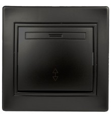 1-103-05 Intro Переключатель, 10А-250В, IP20, СУ, Plano, антрацит  Б0044562  Intro