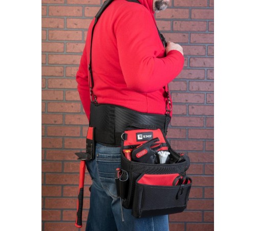 Пояс монтажника с 3 сумками и разгрузочными ремнями С-15 EKF Professional  C-15  EKF
