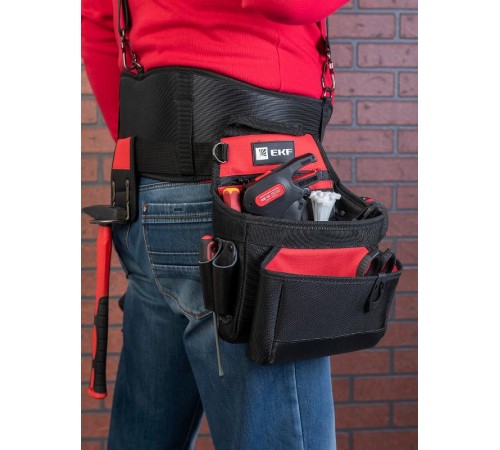 Пояс монтажника с 3 сумками и разгрузочными ремнями С-15 EKF Professional  C-15  EKF