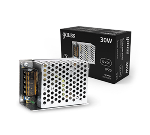 Блок питания для светодиодной ленты LED STRIP PS 30W 12V IP20  202003030  Gauss