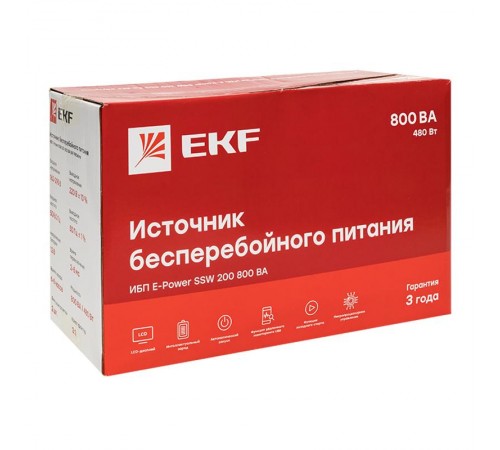 Источник Бесперебойного Питания Линейно-интерактивный E-Power SSW 200 800 ВА Proxima  SSW-280  EKF