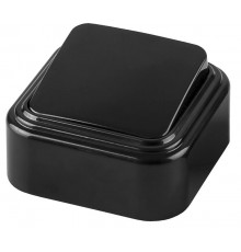 PSW06-21-20 Выключатель одноклавишный открытой установки, 250В, 6А, IP20, черный (VA 16-131-Ч)  32743  STEKKER