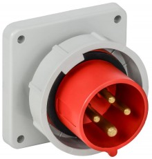 Вилка встраиваемая ССИ-3142 16А-6ч 380В 3P+PE IP67  PSR32-016-4-0-67  IEK
