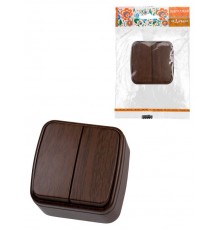 Выключатель 2-кл. открытой установки IP20 10А, венге "Дача" Народная  SQ1824-0042  TDM