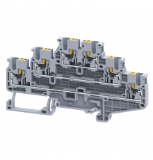 Клемма 3х-ярусная push-in OptiClip CP3L-2,5-3L-I-серый  331867  КЭАЗ