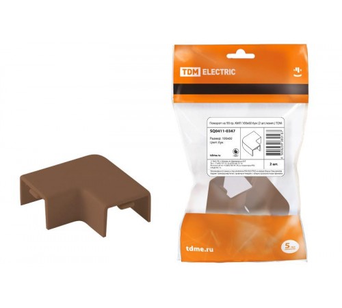 Поворот на 90 гр. КМП 100x60 бук (2 шт./комп.)  SQ0411-0347  TDM