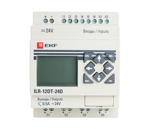 Программируемое реле 12 в/в т с диспл. 24В PRO-Relay EKF PROxima  ILR-12DT-24D  EKF