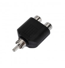 Переходник штекер RCA - 2 гнезда RCA  14-0421  REXANT