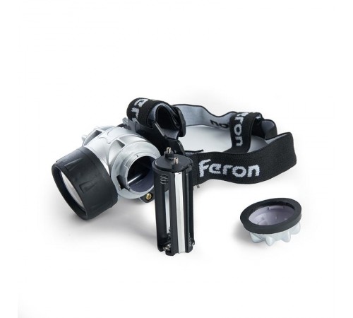 Фонарь налобный светодиодный, работающий от батареек 3*AAA, 3W 14LEDs, IP44, пластик, TH2304  41708  FERON