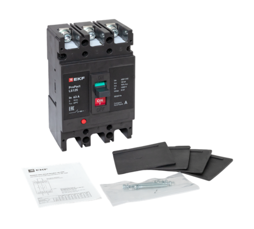 Выключатель автоматический LS125 18кА 3P 63А ProPact  mccb-125-18-3-63-ls  EKF