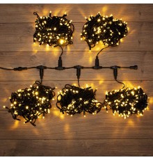 Гирлянда "LED ClipLight" 24V, 5 нитей по 20 метров, цвет диодов ТЕПЛЫЙ БЕЛЫЙ  323-506  NEON-NIGHT