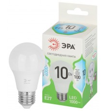 Лампа светодиодная  GREEN LINE LED A60-10W-840-E27 GL E27 10 Вт груша яркий белый свет  Б0067135  ЭРА