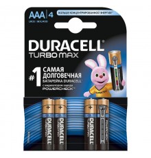 Батарейка щелочная (алкалиновая) (AAA) LR03-4BL TURBO NEW  Б0014051  81549875 Duracell