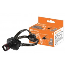 Фонарь "Налобный 7" аккумуляторный, 1Вт 1 светодиод, 0,6 Ач, фокус.  SQ0350-0046  TDM