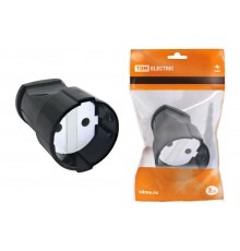 Кабельная розетка 2П б/з 10А 250B черная  SQ1806-0130  TDM