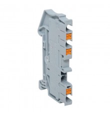 Клеммная колодка пружинная 2,5 Push-in 3 вывода серая PIT-2,5-3  EKF