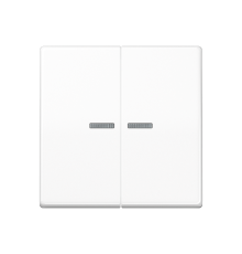 2-я клавиша с окошками для баланс мех выкл (кнопок), в компл с AS90-5HP , возможно IP44; дюропласт; белый; AS500 AS591-5KO5WW  Jung