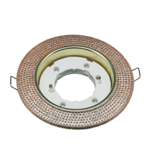 Светильник встраиваемый GX53R-crystal R43L под лампу GX53 с подсветкой 230B Светло-Золотистый/ Золото  4690612016207  IN HOME