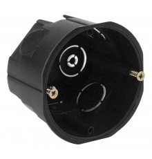 Коробка установочная КУТ 68х45мм для твердых стен саморез. черная IP20 KUT-68-45-black  Б0037431  ЭРА