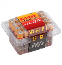Батарейки  LR03-24 plastic box MAX SUPER Alkaline [24 3A PVC] (24/480/33600)  Б0014326  Kodak