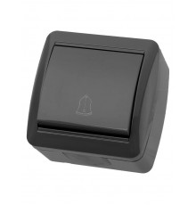 Кнопка звонковая открытой установки IP44 6А серая "Селигер"   SQ1818-0116  TDM