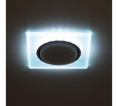 Cветильник встраиваемый со светодиодной подсветкой DK LD50 FR GX53 белый матовый  Б0057470  ЭРА