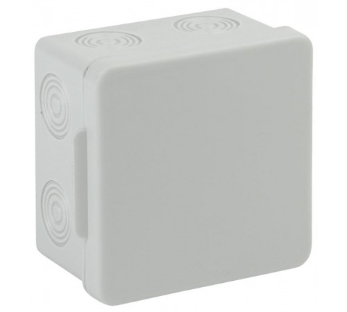 Коробка распределительная о/у 80х80х50мм без гермовводов 7 вх. IP54 KOR-80-80-50-7 Б0037442  ЭРА