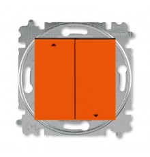 ABB Levit Оранжевый / дымчатый чёрный Выключатель жалюзи 2-кл. без фиксации клавиш  3559H-A88445 66W  2CHH598845A6066  ABB