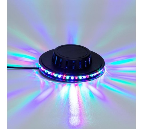 Диско-лампа Летающая тарелка 48 LED, черный корпус, 230В  601-260  NEON-NIGHT