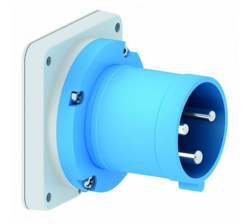 Вилка настенная 63A 3р(2P+PE) 6h 230V IP44 фланец 110х106 2834 I 2834-Bals I Bals