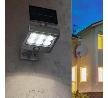 ERAFS048-08 Прожектор с датчиком движения, на солнечной батарее, 6LED, 150 lm  Б0044248  ЭРА