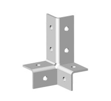 Угловой соединитель 3 профилей 3D, толщ. 4,0 мм, гор. цинк, 368148  УС-3х3D-4,0-ГЦ   Ostec