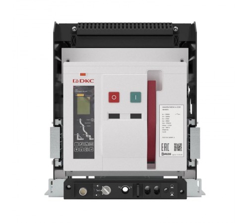 Воздушный авт. выкл. YON AGS16S 3Р 1600 А 80 кА, размер N, расцепитель 3H, выкатной, упр. 220 В AC, гор. подкл.  AGS16S-N3DH-6-222K  DKC