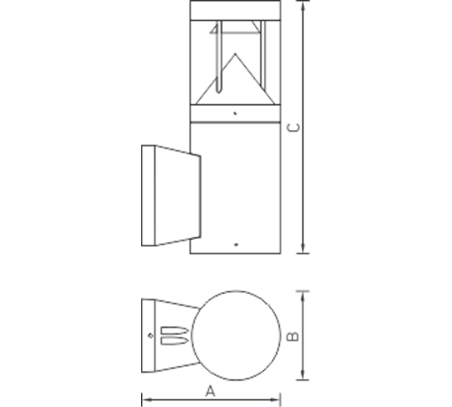 Светильник светодиодный уличный настенный ДБУ KAMPI LED 30 black 35Вт 4000К IP66  1604000010  Световые Технологии